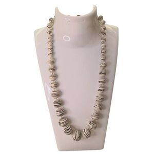 Vintage Splatter Paint Beaded Necklace